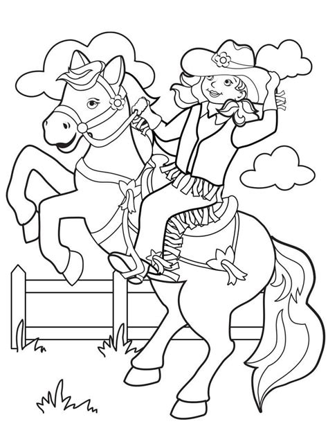 cowgirl coloring pages|Cowgirl Coloring Pages (Free Printable PDF)